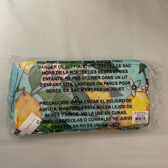 Brand New Vera Bradley RFID Accordion Wristlet in Lemon Grove 🍋🍋🍋 - Picture 5 of 9